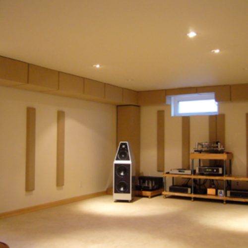 Wilson Audio Sasha Speakers with ASC Acoustic Soffit and SoundPlanks