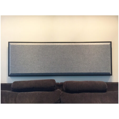 a gray matrix panel hung on a wall