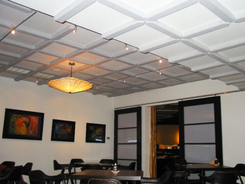 Acoustic Coffered Ceiling - Restaurant 1