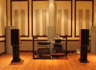 Hifi room with soundplanks and tubetraps in grey