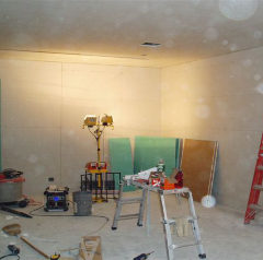 sheetrock and isowall soundproofing construction