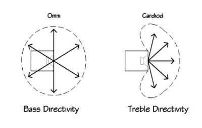Timing Still Matters graphs of bass directivity and treble directivity