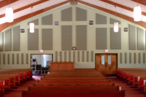 ASC Talks NRC large church room with acoustic panel treatment from ASC