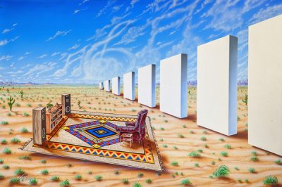 Persian Carpet & Acoustics, hifi room in the desert with panels behind the seated listener