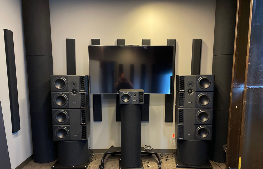 RSPE Audio Showroom with PMC Monitors and ASC Studio Acoustic Monitor Stands, TubeTraps and SoundPlanks