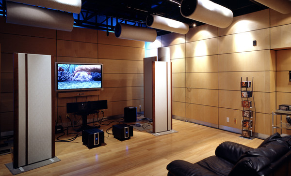 Home Theater with ASC acoustic treatment tubetraps dipole speakers
