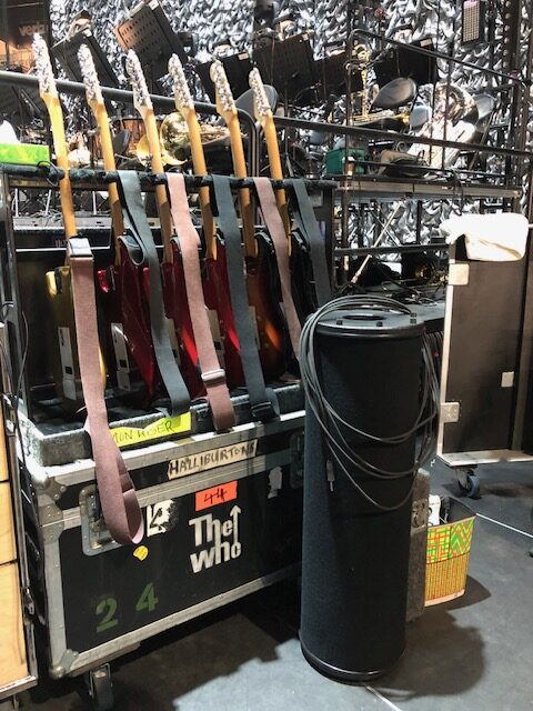 backstage at the who show using asc tubetraps
